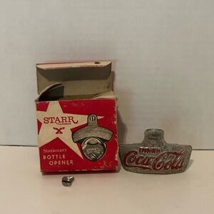 Vintage Starr X  Coca Cola  Stationary Bottle Opener